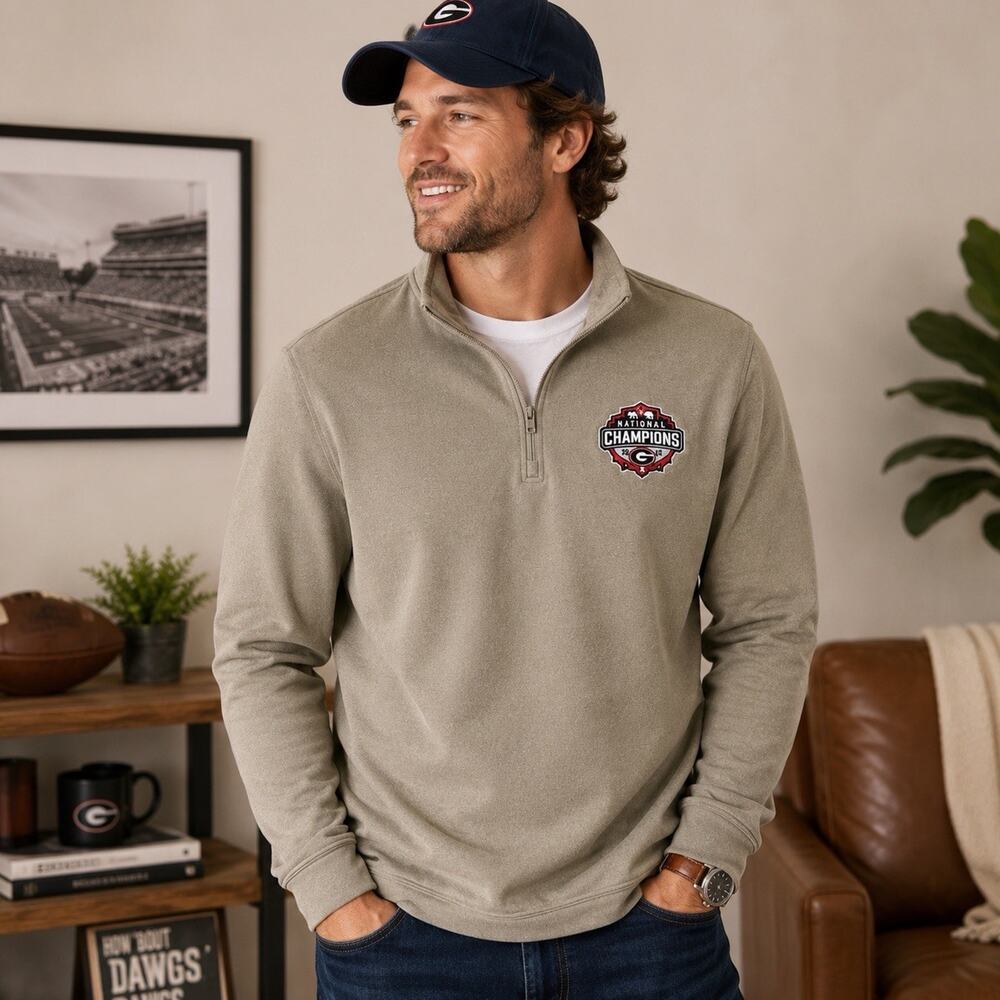 ONWARD RESERVE Georgia Bulldogs 1/4 Quarter Zip Performance Pullover Mens Large